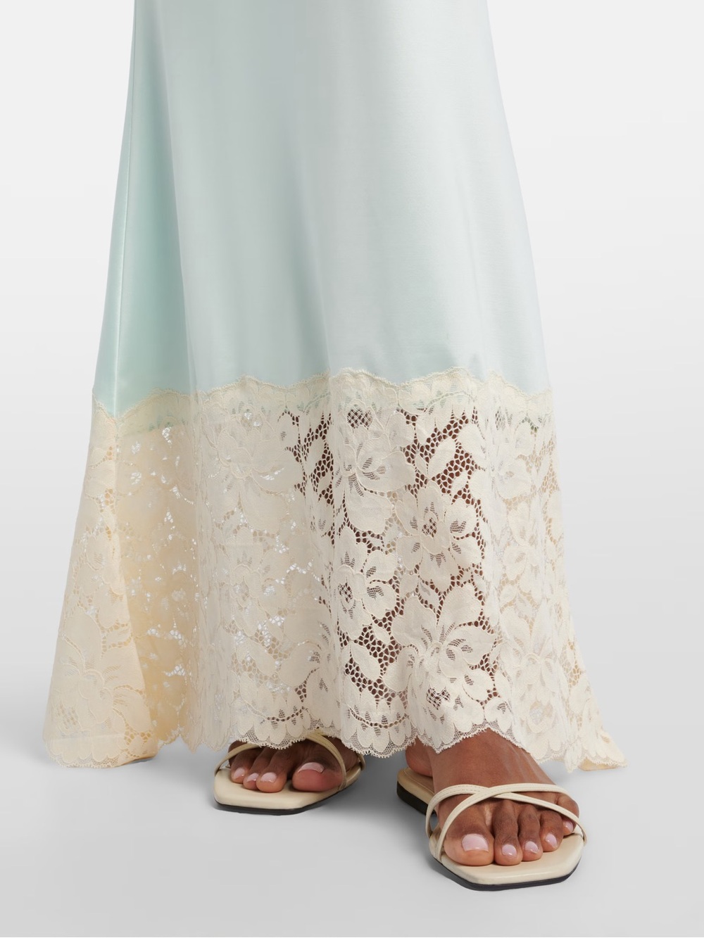 Montce Natalia lace-trimmed satin skirt - Picture 9 of 11